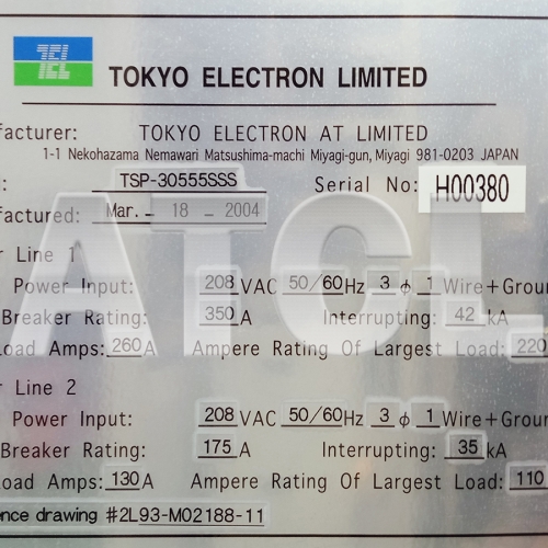 TEL TSP 305SCCM Shin