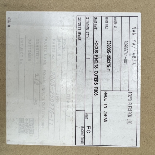 2005-250275-11 / Tokyo Electron F/R, FOCUS RING,T8 OUTER5 F306
