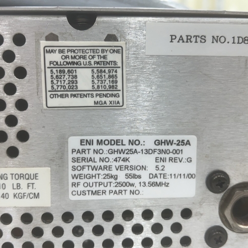 1D80-090011-12 / ENI GHW-25A RF GENERATOR