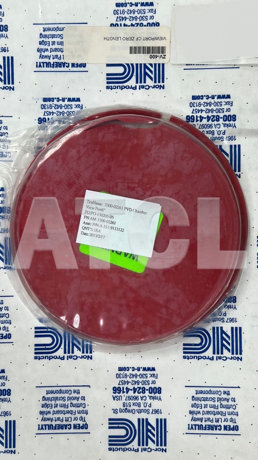 PVD Chamber View Port 6"