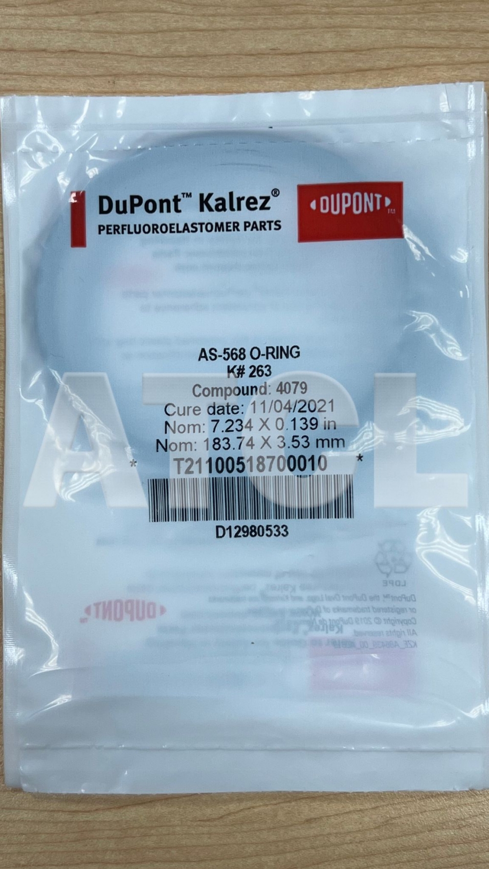 AS568A-263-4079 Karlez O-ring(全氟, 黑)