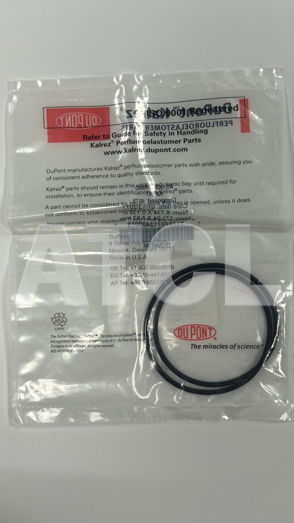 AS568A-261-4079 Karlez O-ring(全氟, 黑)